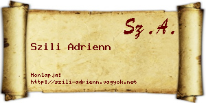 Szili Adrienn névjegykártya